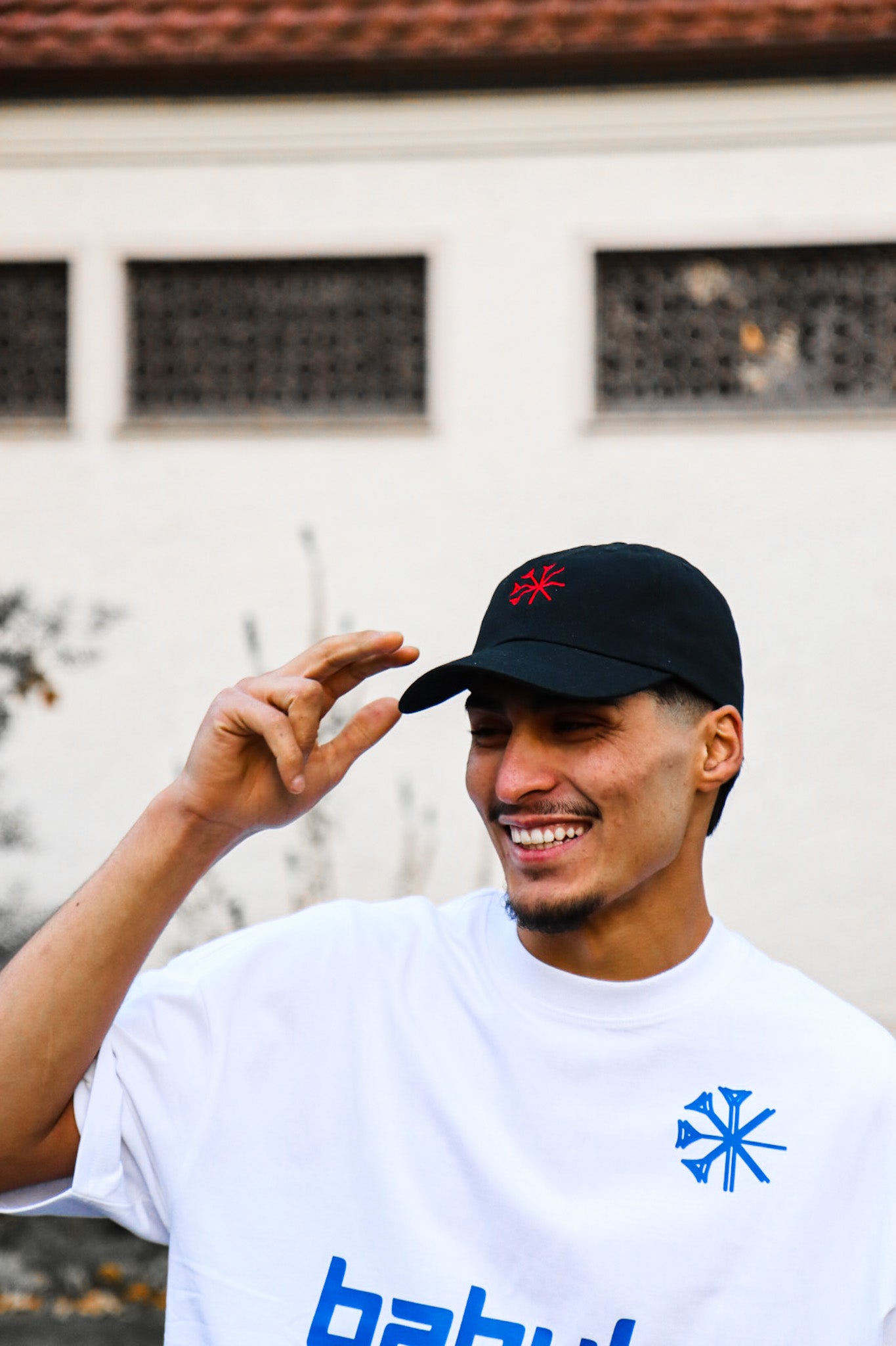 Schwarze Cap mit gottes Aufschrift