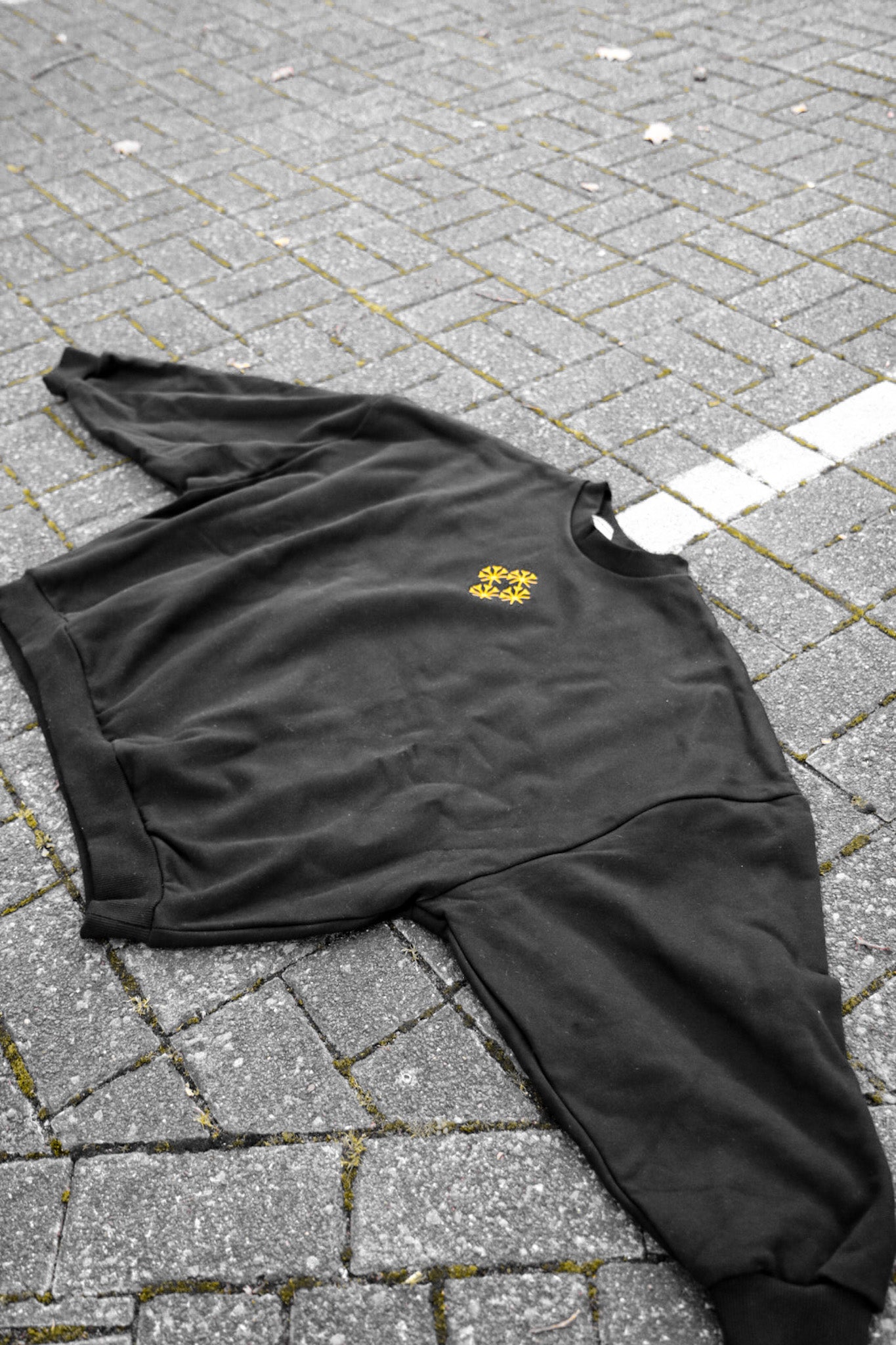 Sweater Schwarz mit goldenem Logo